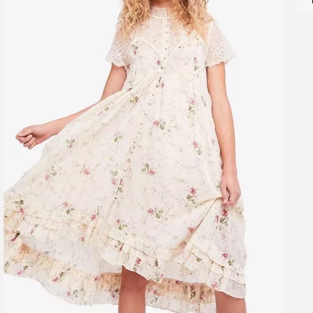 Free People tea combo decadent midi dress - Picture 6 of 8